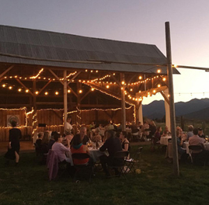 Outdoor dining at Scott River Ranch.