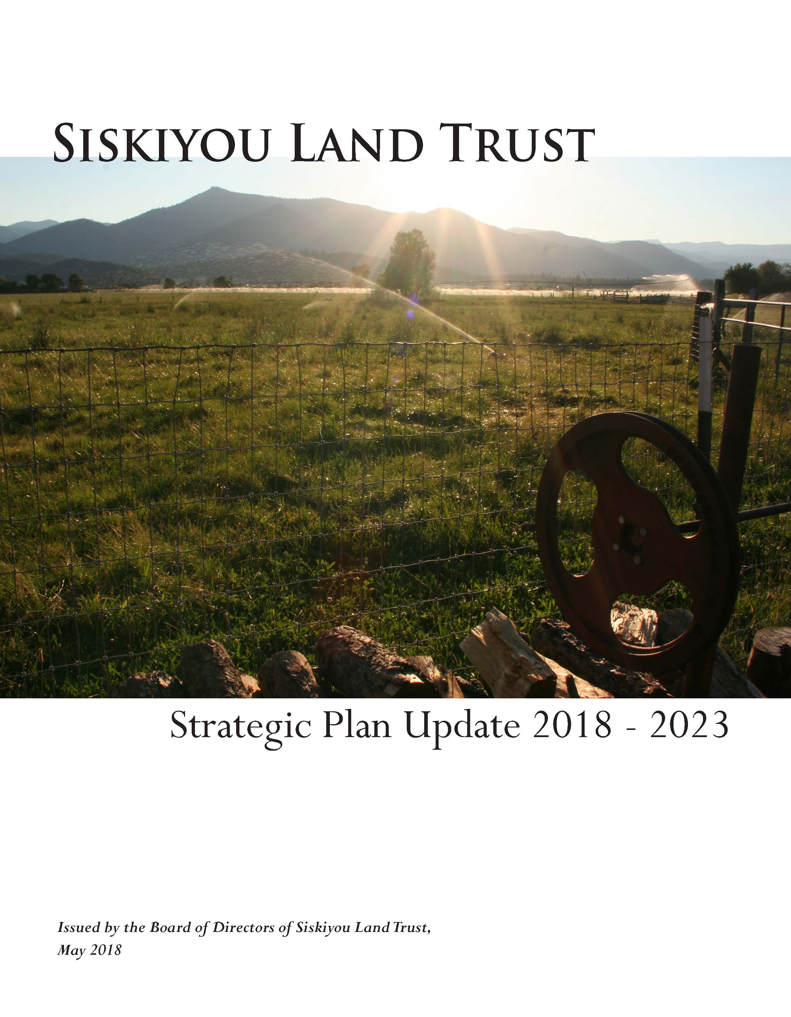Slt S Strategic Plan 2018 2023 Siskiyou Land Trust